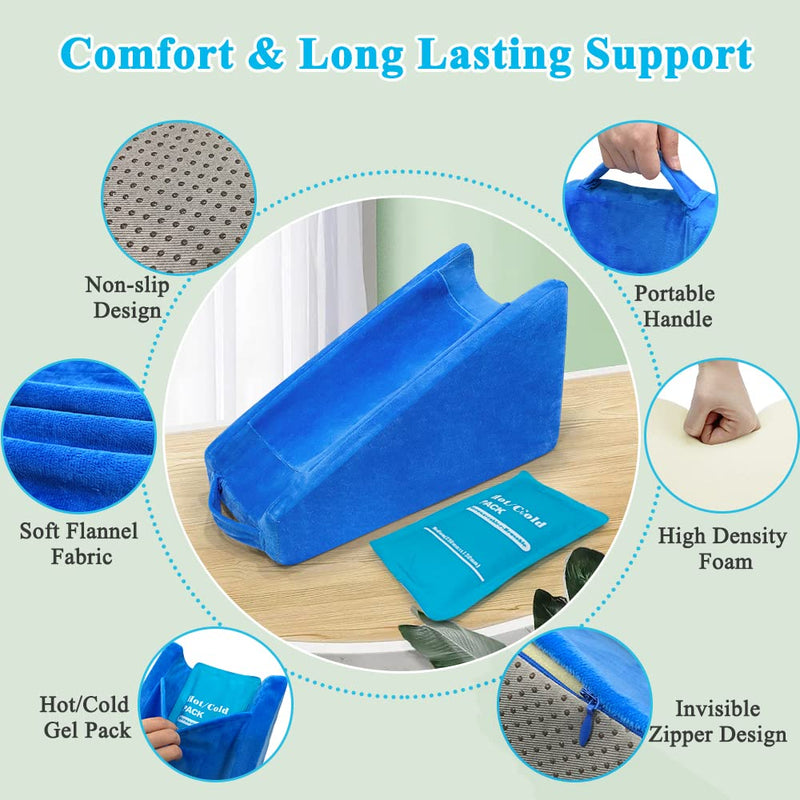 [Australia] - Arm Elevation Pillow Wedge for Elevating Arm After Surgery Pillow Arm Support Broken Wrist Pillow Elbow for Sleeping Elevated Arm Contoured Support Pillow for Broken Arm Rest with Gel Pack 