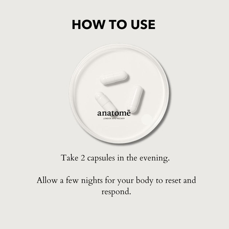 ANATOME Reset, Relax + Sleep – Magnesium Glycinate Sleep Supplement | Vitamin B6 & Zinc | Natural Sleep Aid for Adults | Magnesium Supplements for Sleep & Relaxation, 60 Vegan Capsules Refill