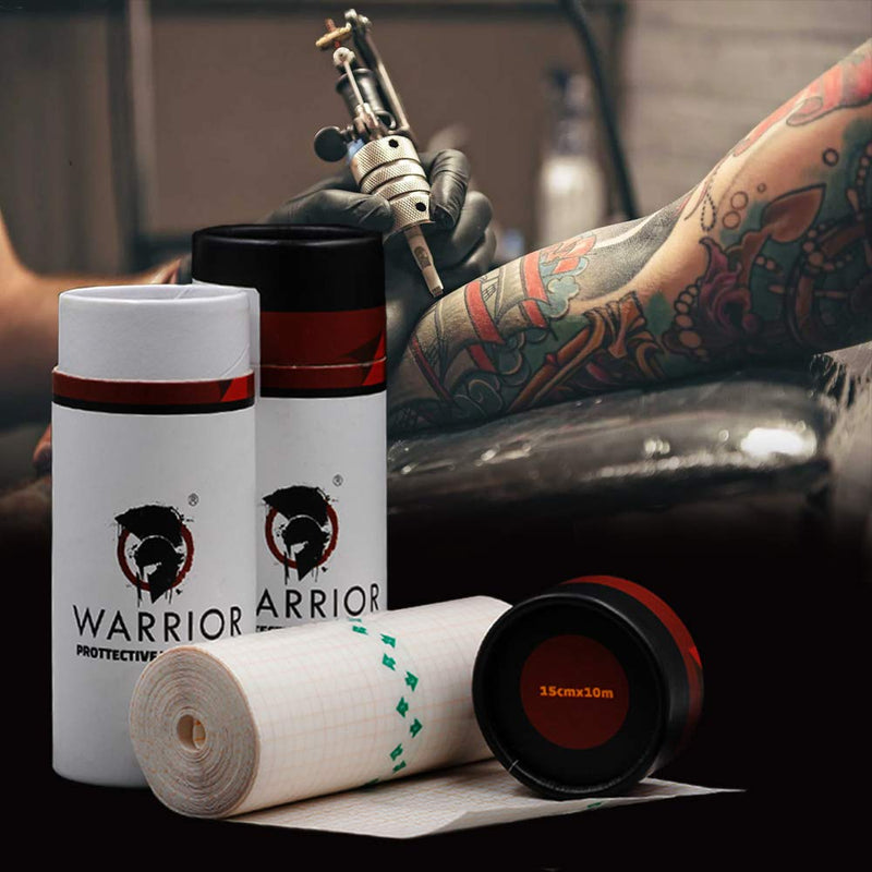 WARRIOR Protective Tattoo Film Bandage 15cm x 10m Roll Breathable Waterproof Aftercare Bandage Tape Tattoo Care