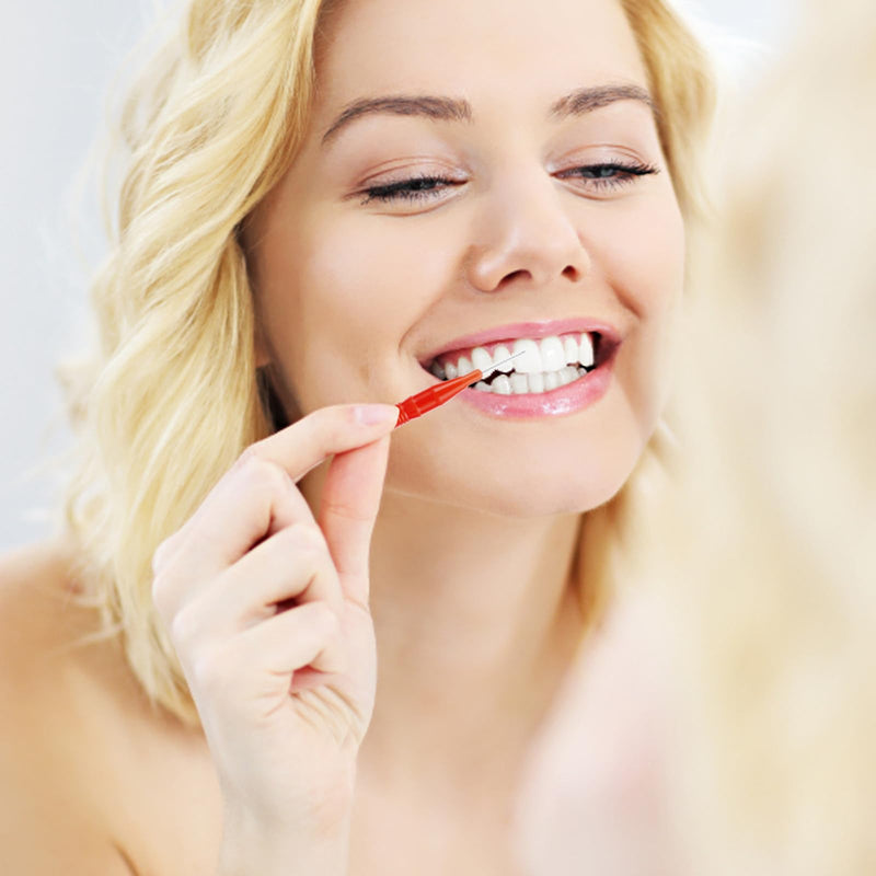 [Australia] - Pack of 60 interdental brushes, interdental brushes, 5 colors, tooth cleaning between spaces, reusable, interdental brushes for cleaning in between maintaining oral health 
