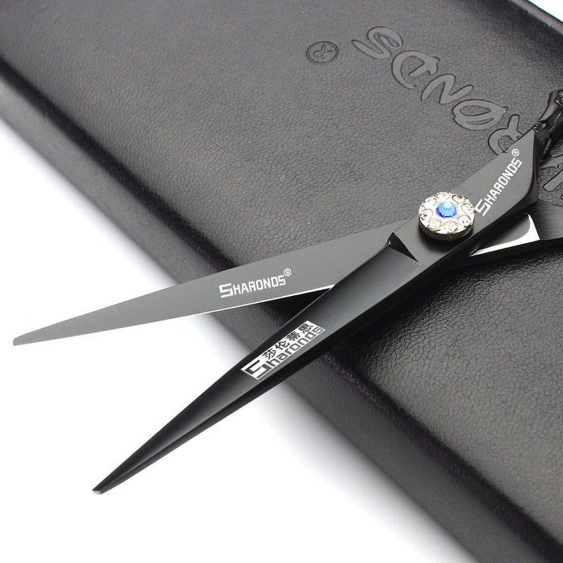 [Australia] - 6/7" Professional Hairdressing Scissors Haircut Rose Pattern Hairdressing Scissors Styling Tools Japanese Stainless Steel Scissors Set (6"-2pc-B) 6"-2pc-b 