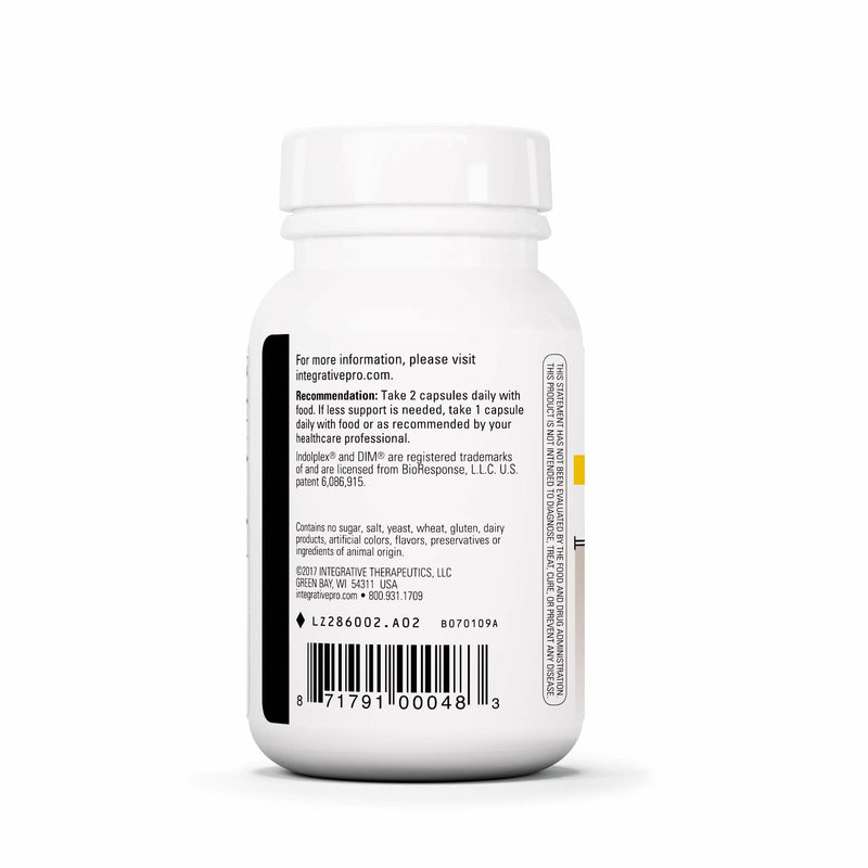 Integrative Therapeutics Indolplex – 240mg Bioavailable DIM for Hormone Balance Support* - Supports Estrogen Metabolism* - Gluten-Free & Dairy-Free - 60 Capsules (30 Servings)