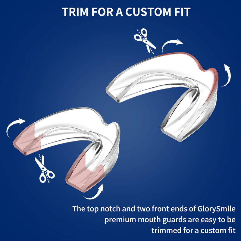 Mouth Guard for Clenching Teeth at Night, Upgraded Night Guards for Teeth Grinding, Pack of 8 Adjustable Mouth Guards for Comfortable Fit, 2 Sizes with Two Travel Cases 8 Units