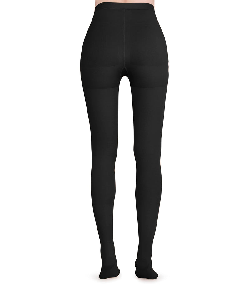 [Australia] - Medical Compression Pantyhose for Women Support 20-30 mmHg Treatment Swelling, Edema Varicose Veins Waist high compression stockings Close Toe Black Large (Pack of 1) 