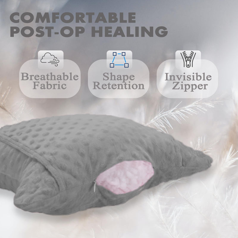 [Australia] - Hysterectomy Pillow with Pocket, Hysterectomy Recovery Abdominal Pillow, Post Surgery Pillow for Abdomen, C-Section Recovery Pillow, Mastectomy, Tummy Tuck, Hernia, Abdominal Surgery Must Haves Grey 