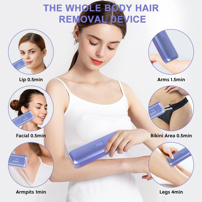 [Australia] - ACWOO 3 in 1 IPL device hair removal laser with cooling function, IPL laser hair removal device, 99999 light pulses laser hair removal, HR/SC/RA, pain-free, for face, armpits, legs, bikini A 