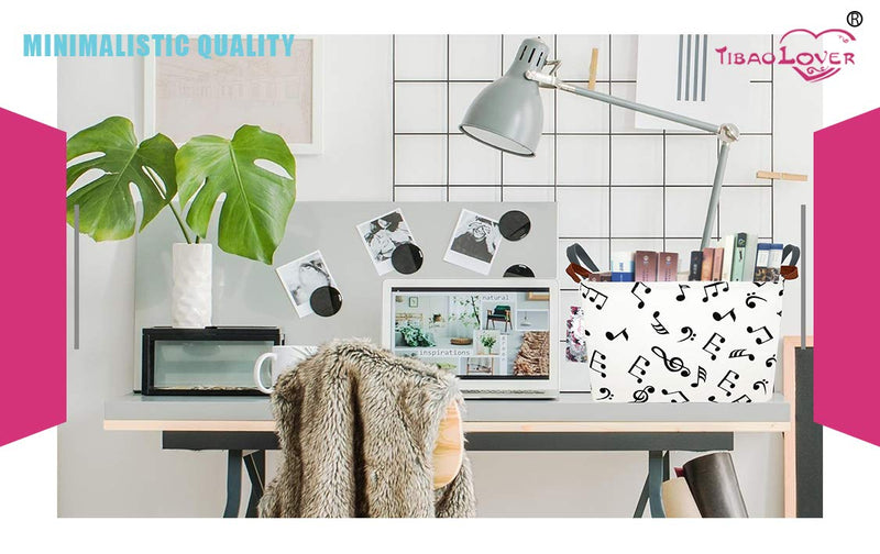 [Australia] - Rectangular Kids Storage Basket Gift Basket Baby Storage Basket Cute Kids Toy Storage Bin Organizer Shelf Book Basket Room Decor (music) music 