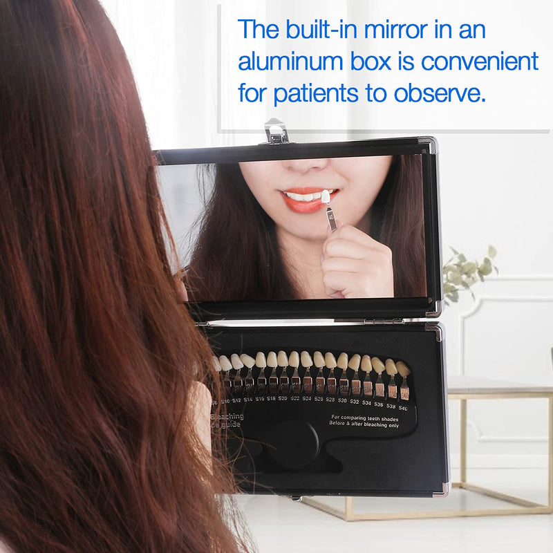 [Australia] - ANNWAH Dental Teeth Shade Guide, Professional Porcelain 3D R-20 Tooth Whitening Shade Chart with 20 Colors 