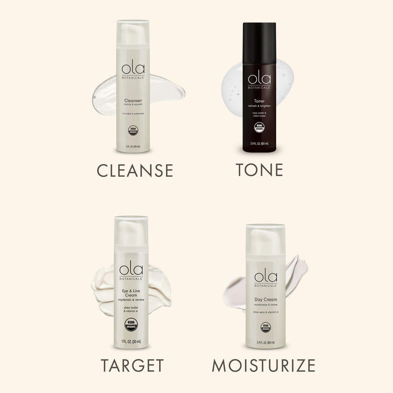 Ola Botanicals Organic Serum, 13 Botanical Oils, 1 fl oz (30 mL) | Smooth and Restore, Argan Oil and Vitamin E, Certified USDA Organic, Cruelty Free, Non-GMO, Non-Greasy