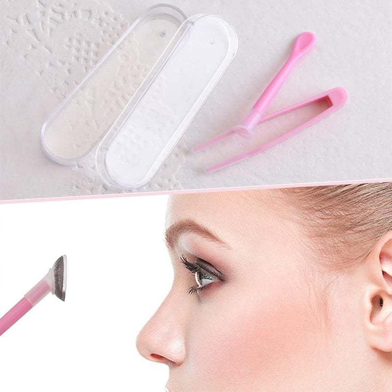 [Australia] - 2-in-1 contact lens set: tweezers, suction cup, remover & inserter made of silicone including storage case in red - comfortable, hygienic and practical. 
