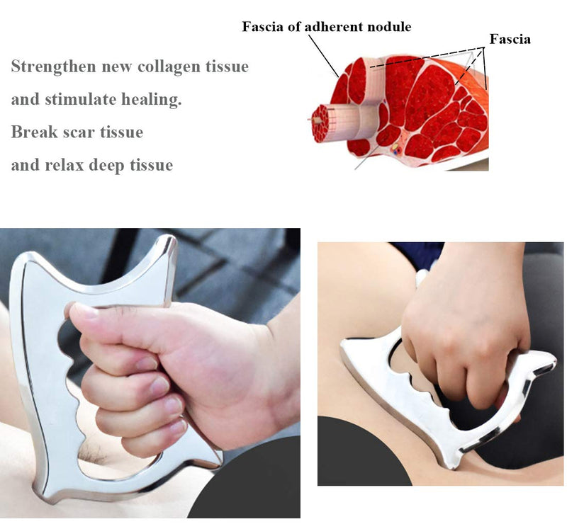 Guasha Scraping Massage Tool for Soft Tissue, Myofascial Release IASTM Tools for Back, Legs, Arms, Neck, Shoulder (D1)
