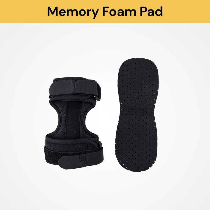 [Australia] - Plantar Fasciitis Night Splint Drop Foot Orthotic Brace,Improved Dorsal Night Splint for Effective Relief from Plantar Fasciitis, Achilles Tendonitis, Heel and Ankle Pain with Hard Spiky Massage Ball (black) black 