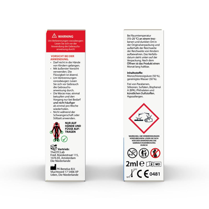 [Australia] - Acetocaustin solution | Wart remedies | Pain-free | Children from 4 years | Wart treatment for hands and feet | 2ML wart remover | Remove warts 