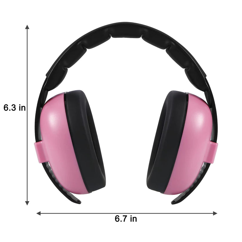 [Australia] - PandaEar Baby Ear Protection Noise Cancelling HeadPhones Ages 0-3 Years | Infant Hearing Protection Earmuffs -Pink Pink 