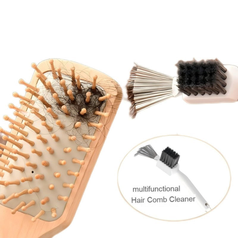 [Australia] - Hair Brush Cleaner 2-in-1 with Steel Wire & Bristles Bristles+Rake Deep Clean 1 