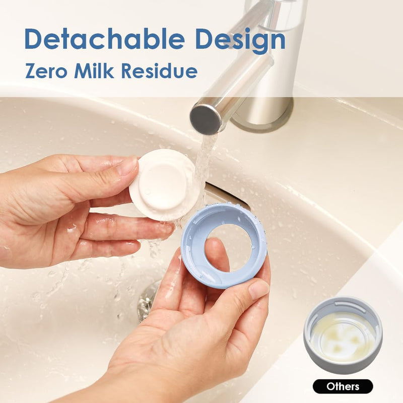 [Australia] - Maymom Wide-Mouth Milk Storage Collection Bottle with SureSeal Sealing Disk; Compatible with Spectra/Motif Luna/Ameda MYA/Bellababy Pumps. Can Replace Spectra S1 S2 Bottles, 6 pc (4.7Oz/140mL, 6pc) 6 Bottle 5oz Blue 