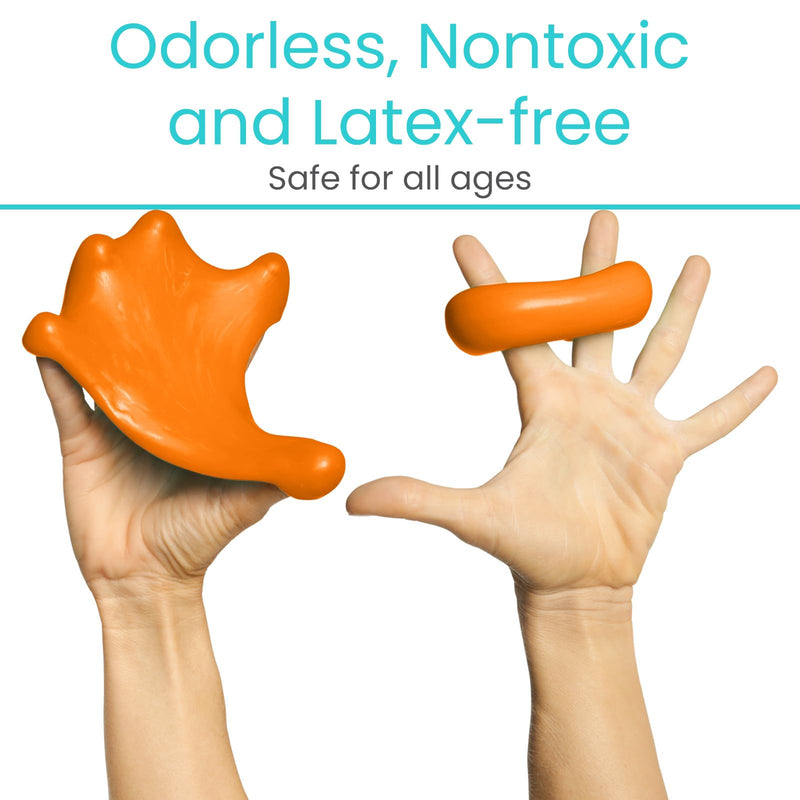 [Australia] - Vive Therapy Putty For Adults, For Hand Therapy (2 Pack) - Occupational Sensory Stress Relief Tools - for Physical Exercise, Finger Pain, Grip Strength, Rehab, Arthritis, Forearms, Fidgeting, Motor Skills X-Soft (Orange) 