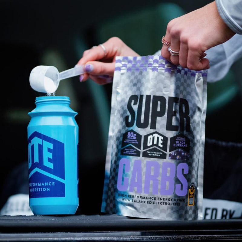 OTE Super Carbs - Energy Supplement Drink with 80g of Carbohydrates and a Balance of Electrolytes - Vegan-Friendly - 10 Servings (Blackcurrant) Blackcurrant 850 g (Pack of 1)