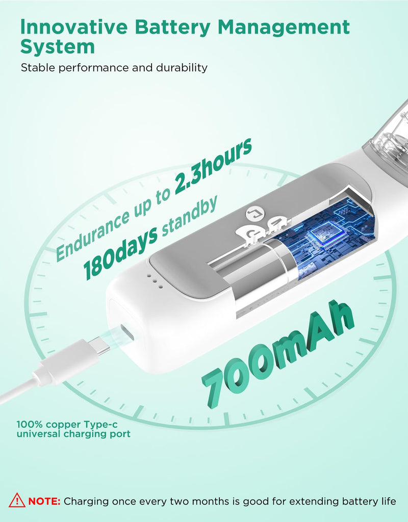 [Australia] - Koalababy Electric Nasal Aspirator for Baby, Large Flow, Baby Nose Sucker with 3 Suction Levels, Rechargeable Nose Cleaner for Toddlers, Music and Light Soothing, Soft Silicone Tips 