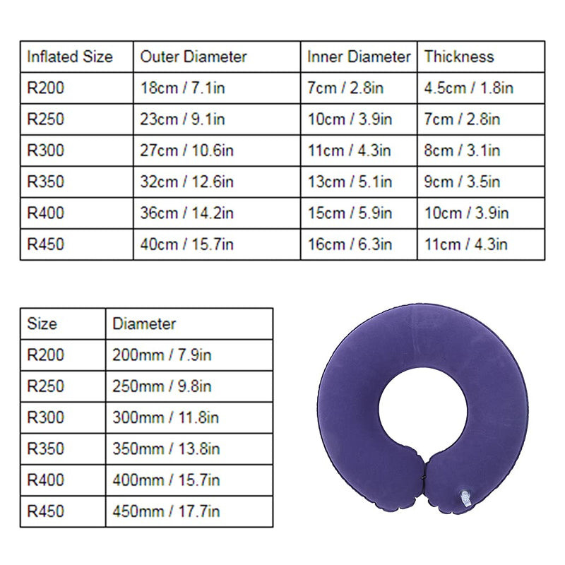 Inflatable Seat Cushions Donut Pillow, Seat Cushion Orthopedic Ring Pillows, Hemorrhoid Treatment Bed Sores Pregnancy Tailbone Pain After, with Inflatable Pump for Office Chair Elderly (R350) R350