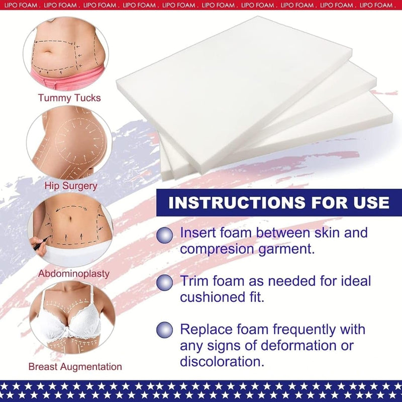 3 Lipo Foam - Lipo Lumbar Molder Faja Foam Board-Bbl Medical Surgery Post Liposuction Abdominal Compression
