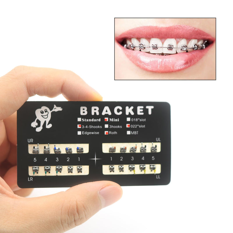[Australia] - 100pcs/Pack 022 Slot Bondable with Hook on 345 Teeth Model Mini Roth Brackets Roth,5 pieces per pack 20 pieces per pack. (5 pcs) 5 pcs 