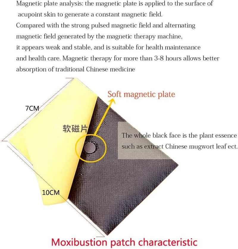 [Australia] - (100pcs) Moxibustion Patches 艾灸贴 Pure Nature Moxa Sticker Foot Pads Chinese Traditional Paste for Neck, Shoulder, Back, Waist, Hand, Feet, Joint, 7 * 10cm, Pack of 10 