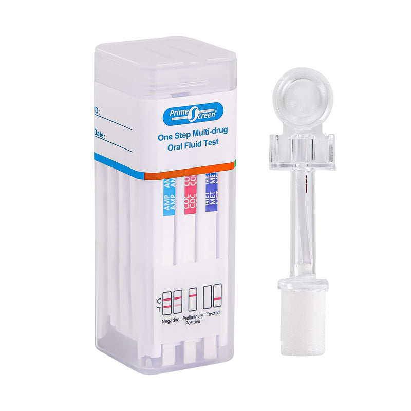 [Australia] - Prime Screen Saliva Drug Test 7 in 1 THC Saliva Test Rapid Drug Test Kit for Cannabis, Cocaine, Amphetamines, Opiates, Oxycodone, Phencyclidine, Methamphetamine Drug Test 