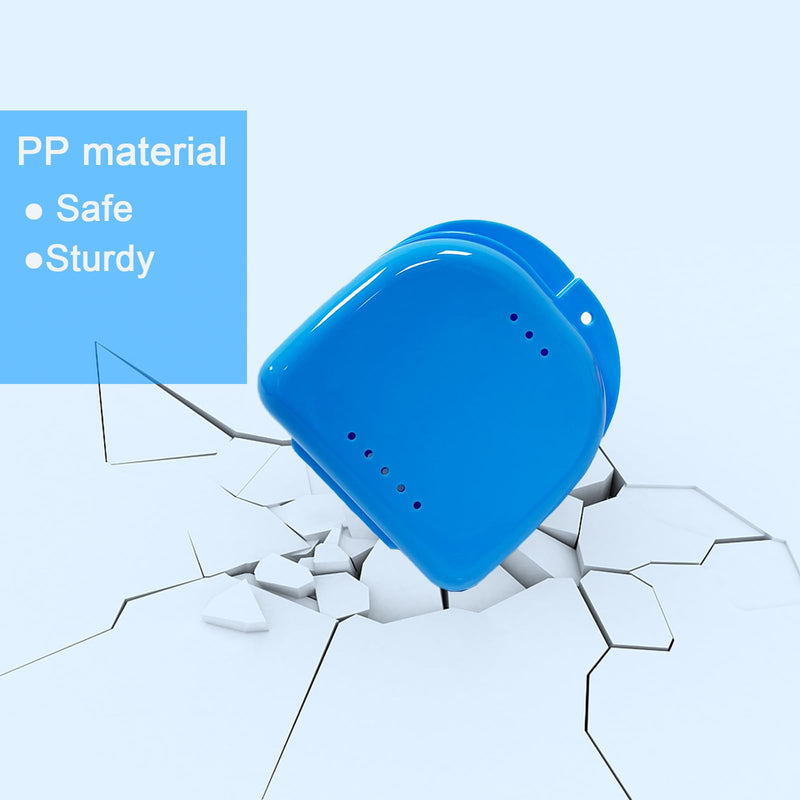 10 Pack Retainer Case,Dental Retainer Box with Vent Holes,Multicolor Storage Container for Aligner Mouth Guard Denture Box (Transparent) Transparent
