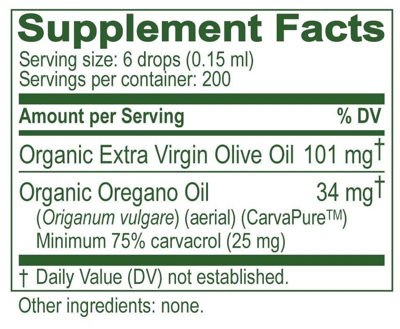 [Australia] - Oil of Oregano Organic Liquid Drops (1 fl oz) - 100% Organic Olive Oil & Organic Oregano Oil, Grown in Spain (Aceite de Oregano) 
