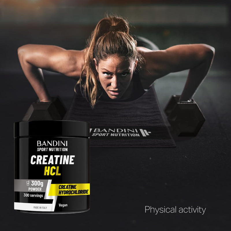 Bandini® Creatine HCL Powder 300g - Very Strong and Intense Taste but 100% Pure - Do NOT TAKE if You are Sensitive to Sour Flavours - Training, Sport & Pre-Workout – Based on Creatine Hydrochloride