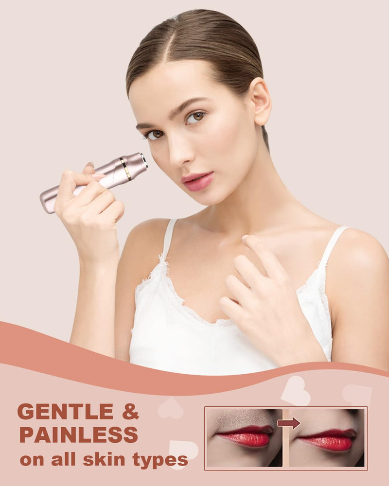 [Australia] - RAXMETRY facial hair remover for women, 2-in-1 electric shaver for women, intimate razor for women, rechargeable with USB charging station, trimmer for bikini area underarms, Ipx7 waterproof pink red 