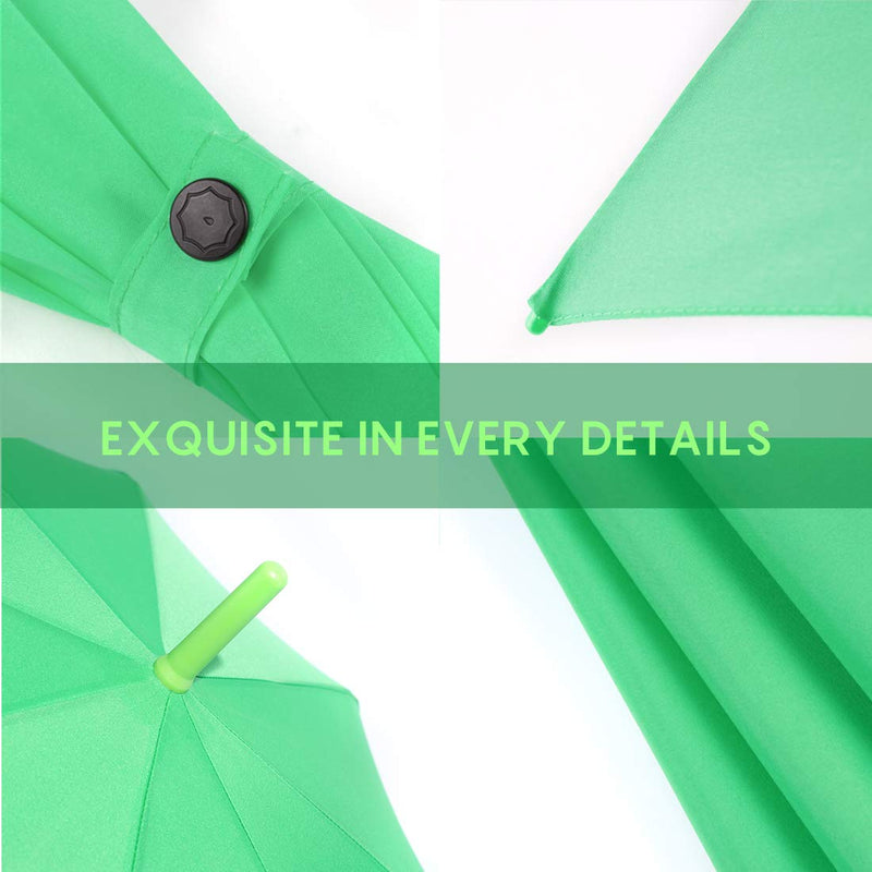 RUMBRELLA UV Stick Umbrella Auto Open UPF 50+ with J Hook Handle 51IN | Automatic Open Wind-Resistant Umbrella for Adults Fits 2 People, J Hook Handle, Fast-Drying Kelly Green