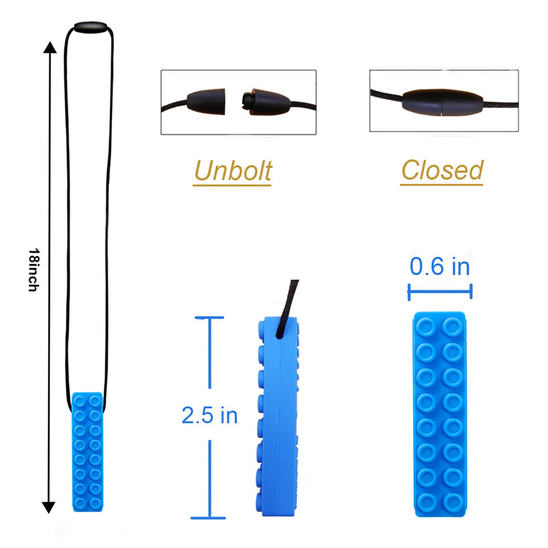 [Australia] - Sensory Chew Necklace by GNAWRISHING 10-Pack for Autistic, ADHD, SPD, Occral Motor Boys and Girls (Tough, Long-Lasting) 