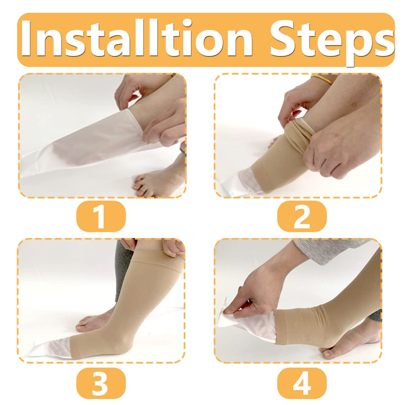 [Australia] - Open Toe Compression Sock Aid for Easy Slide - Slip Stocking Applicator to Help Assist Put On for Elderly, Disabled, Pregnant, 10 Pcs 5 Pair (Pack of 5) 