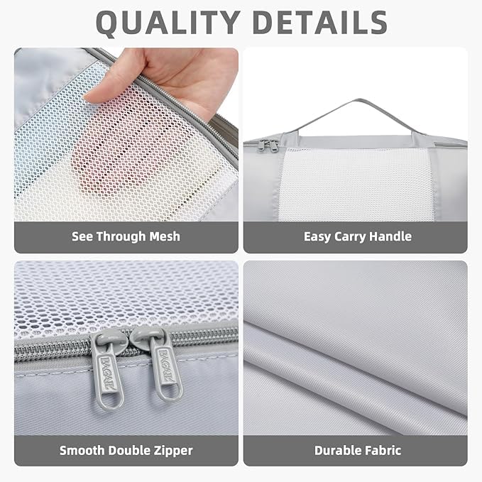 BAGAIL 18 Set Packing Cubes Various Sizes Packing Organizer