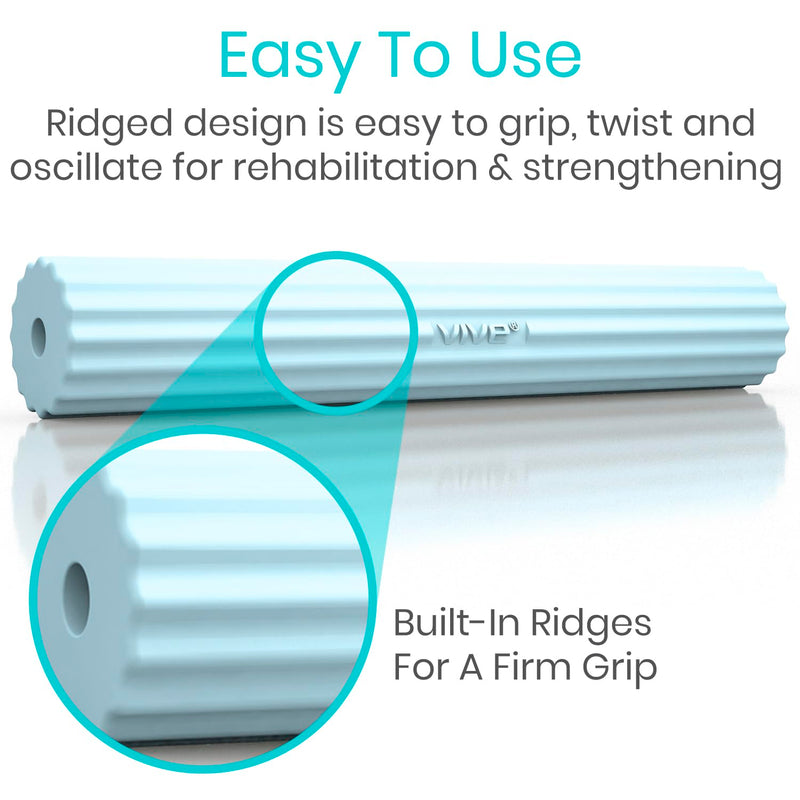 [Australia] - Vive Flex Therapy Bar for Tennis Elbow Relief (X-Light) - Physical Therapy Aid, Improve Tendonitis & Grip Strength- Resistance for Golfers, Hand, Epicondylitis, Equipment- Strengthens Wrist & Forearm Light Green - Extra Light 