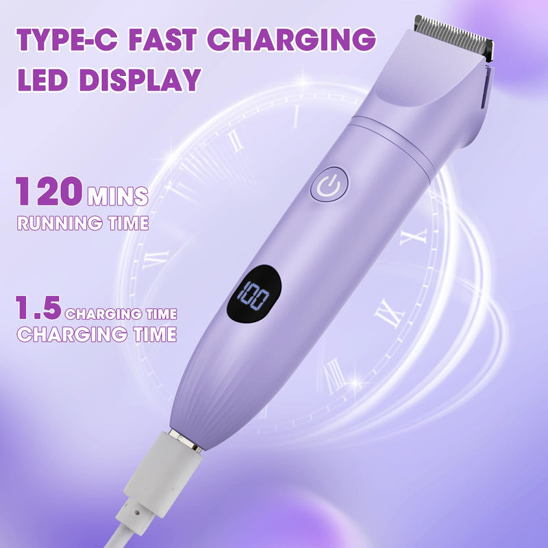 [Australia] - Bikini Trimmer Electric Razors for Women,3 in 1 Body Hair Removal Kit for Face,Pubic,Arm, Leg, Armpit, Bikini Trimmer,Painless IPX6 Waterproof Rechargeable Portable Lady Shavers Wet & Dry Gifts 