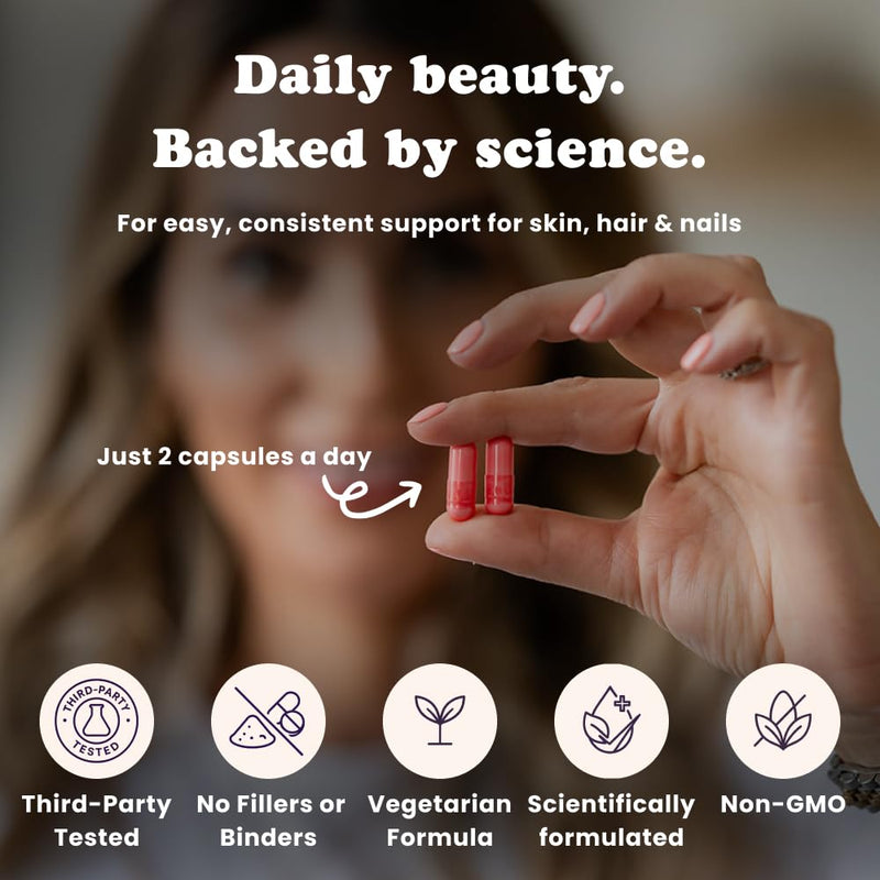 Reeplay Collagen Supplements - 30 Day Supply - Vegetarian Marine Collagen Capsules Support with Ovoderm Eggshell Membrane, Hyaluronic Acid, Hair, Skin & Nail Vitamins Health - 60 Capsules 60 count (Pack of 1)