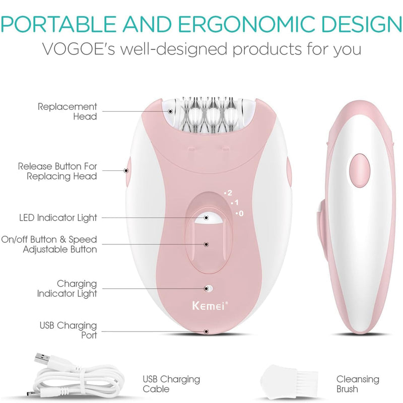 [Australia] - Epilator for Women, Smooth Glide Epilator for Women Face with 2 Speeds, Epilator Smooth Face Trimmer Device, Facial Hair Removal for Face Legs Arms Armpit Bikini 