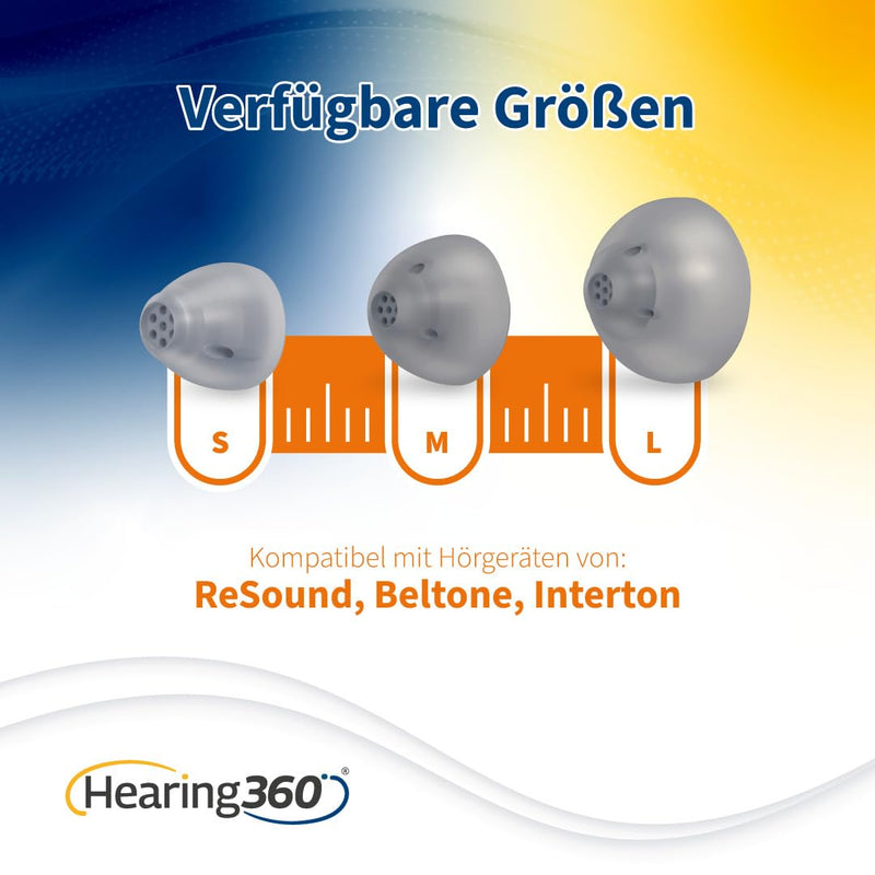 10 Closed Domes for Ciao Hearing Aids, ReSound, Beltone and Interton (Small) Small