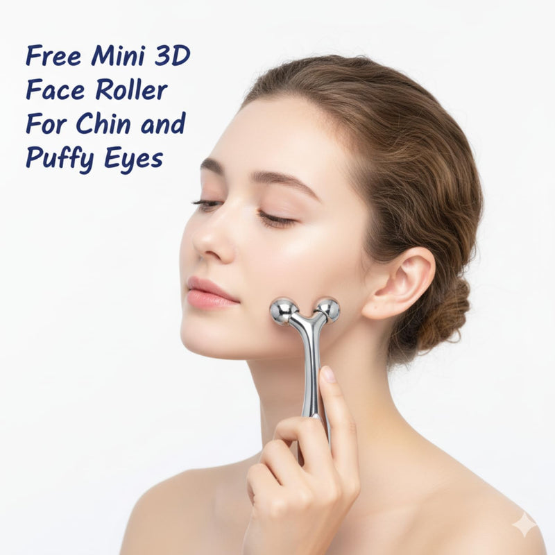 V-Face Machine and Electric Double Chin Device with 15 Gear Adjustable Intensities and 8 Modes – Intelligent Double Chin Machine for V-face. Free 3D Face Roller for Skin Care