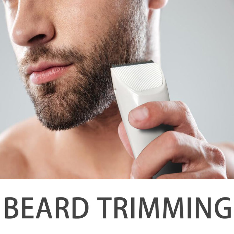 Bikini Trimmer for Women, Electric Razors for Pubic Legs Body Hair, Face Shaver Hair Trimmer Wet/Dry Body Shaver Groomer Replaceable Ceramic Blade Heads Waterproof Hair Removal, Gifts for Women White