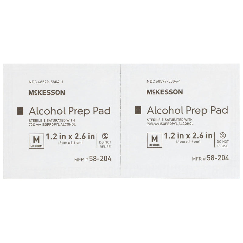 [Australia] - McKesson Alcohol Prep Pads, Sterile, Individual Packet, Medium, 200 Count, 1 Pack 1 Count (Pack of 200) 