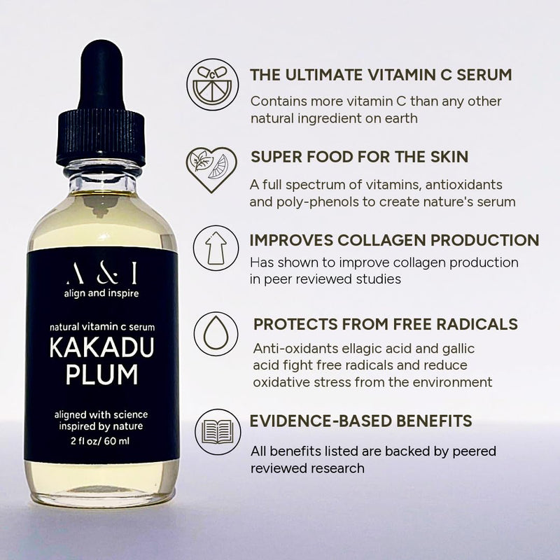 Vitamin C Serum, Pure Kakadu Plum Oil 2oz