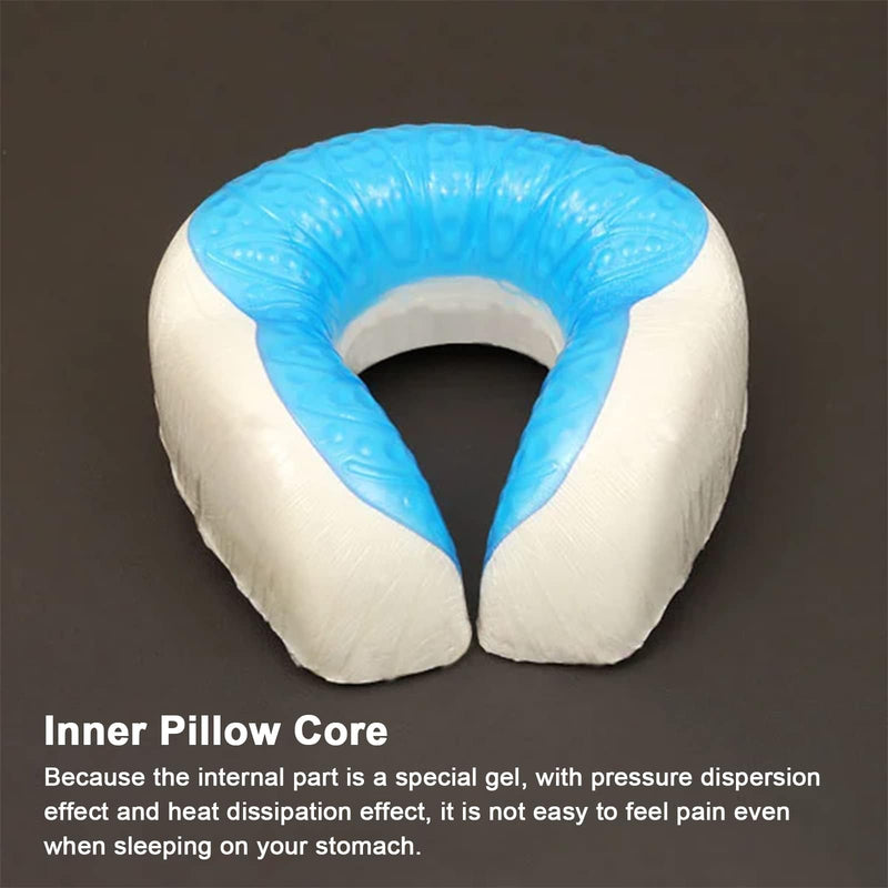 [Australia] - Elitzia Beauty Salon Face Pillow Cushion U-Shaped High Density Memory Foam Facial Massage Support Heat Dissipating Pressure Dispersion PU Layer Water Oil Prooof ETJZ008 
