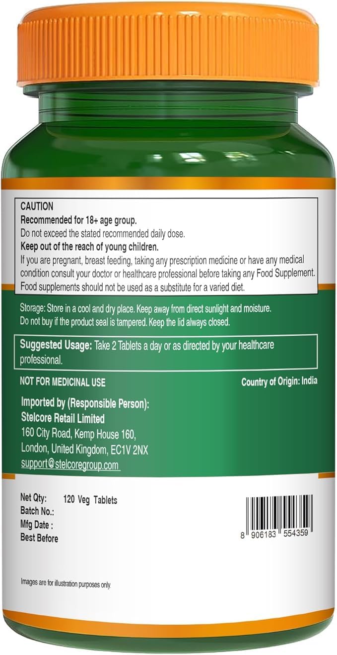 Pure Nutrition Zinc Citrate 26.4mg | 120 Veg Tabs | Highly absorbable Zinc Citrate Supplement to Support Skin, Eye and Immune Health* | Non GMO