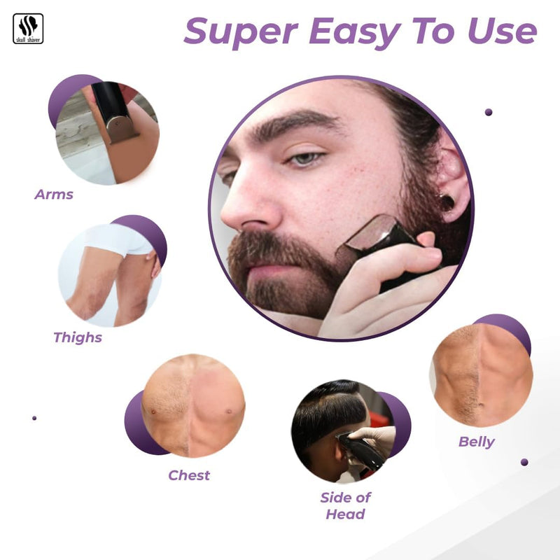 [Australia] - Skull Shaver Baby Beast Trimmer: Ultimate Cordless Hair & Beard Trimmer with Precision Blades | Complete Grooming Kit 