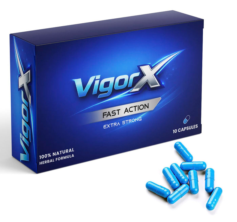 VigorX Fast Acting Male Supplement | Ginseng | 10 Capsules | Extra Strong