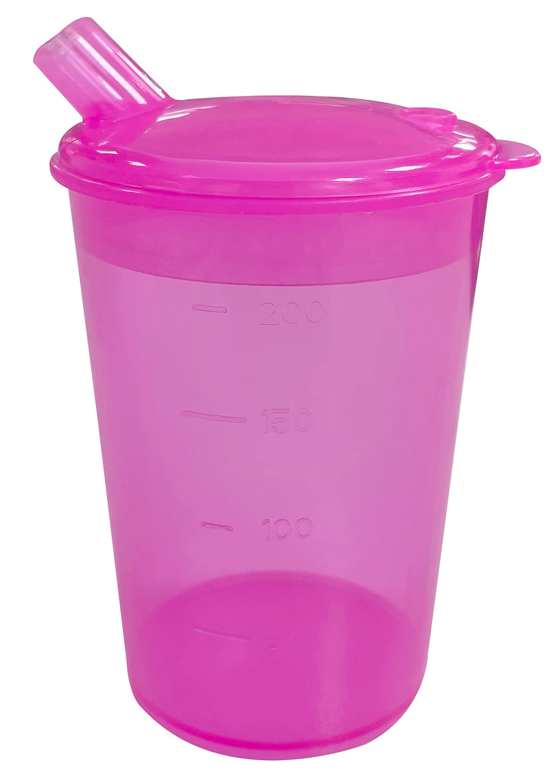 Adult Drinking Cup with Spout, Sippy cup for adults ideal for Those who Struggle with Solid Foods, Adult sippy cup for Elderly, Less able , beakers for adults with Lip Spout Non Spill Cups (Pink) Pink